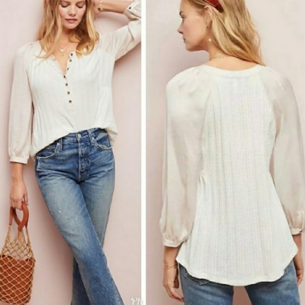 Antro Kerstin Henley Top by Meadow. Size M